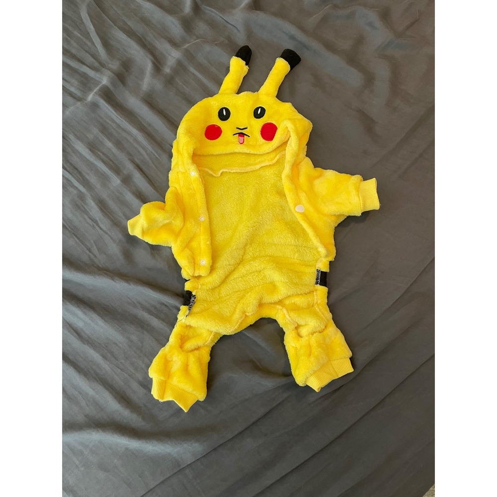 Pikachu Pet Costume Small Dog Cat Halloween Family Pokemon Costume Kawaii Anime